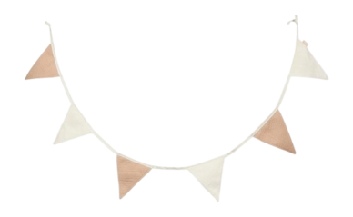 Dekoration Jollein Wimpelkette 200x17cm Party Collection Biscuit/Ivory