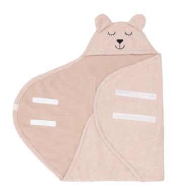 Wikkeldeken Jollein Bear Boucle Wild Rose