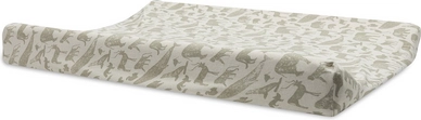 Wickelauflagenbezug Jollein Jersey 50x70cm Animals Olive Green