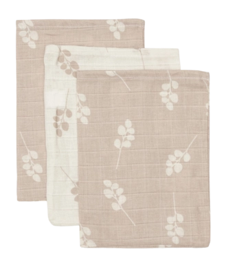 Waschlappen Jollein Hydrofiel Waschlappen 15x20cm Twig Wild Rose (3er-Pack)