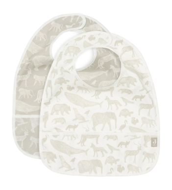 Latz Jollein Waterproof Animals Olive Green (2er-Pack)