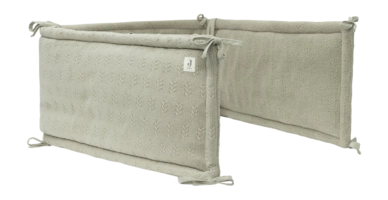 Hoofdbeschermer Jollein Bedomrander/Boxomrander 180x30cm Grain Knit Olive Green