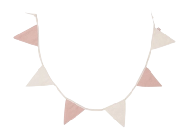 Dekoration Jollein Wimpelkette 200x17cm Wild Rose/Ivory