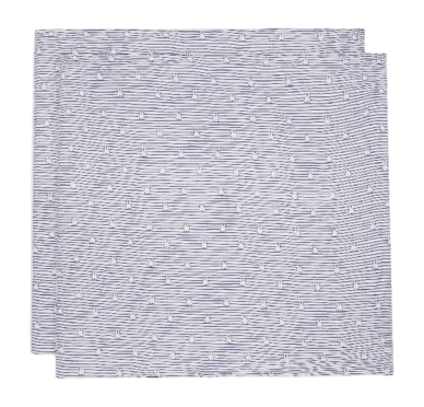 Wickeltuch Jollein Hydrophiler Stoff Large 115x115cm Miffy Stripe Navy (2er-Pack)