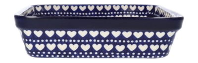Auflaufform Bunzlau Castle Quadratisch Blue Valentine (27 x 27 cm)