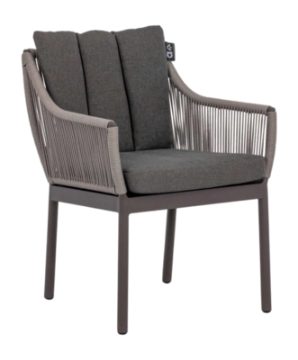 Tuinstoel Applebee Bijou Dining Armchair 62 Aluminium Rope Weaving Taupe