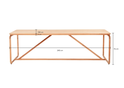 Tafel Applebee Dolce Dining 240 x 100 Natural Teak