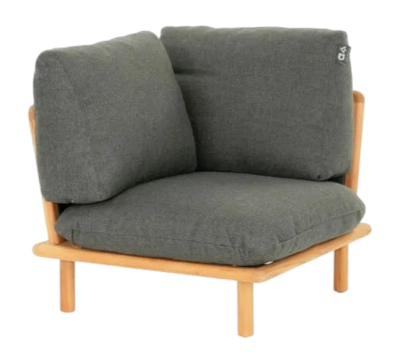 Loungestoel Applebee Sling Corner Chair 85 Teak Natural Pavement