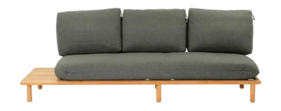 Loungebank Applebee Sling Sofa 242 Right Teak Natural Pavement