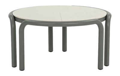 Loungetafel Applebee Lugano Coffee Table 80 x 40 Aluminium Sintered Stone Taupe Travetino White