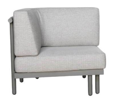 Loungebank Applebee Maui Corner Chair 85 Aluminium Rope Taupe Mid Grey
