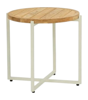 Bijzettafel Applebee Condor Coffee Table 54 x 50 Aluminium Teak Oyster Natural