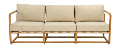 Loungebank Applebee Dolce Sofa 209 Teak Ecru Cotton Flower
