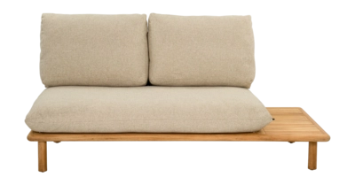 Loungebank Applebee Sling Sofa 175 Left Teak Natural Ecru