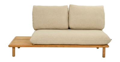 Loungebank Applebee Sling Sofa 175 Right Teak Natural Ecru