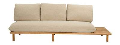 Loungebank Applebee Sling Sofa 242 Left Teak Natural Ecru