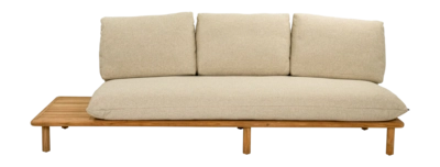 Loungebank Applebee Sling Sofa 242 Right Teak Natural Ecru