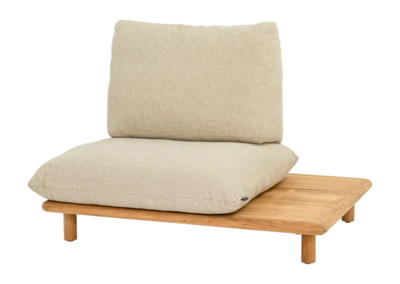 Loungestoel Applebee Sling Single Chair 108 Left Teak Natural Ecru