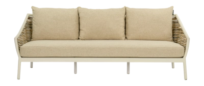 Loungebank Applebee Milou Sofa 203 Aluminium Biculair Weaving Oyster Golden Sand