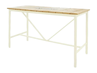 Bartafel Applebee Milou Bar Table 150 Aluminium Teak Oyster Natural