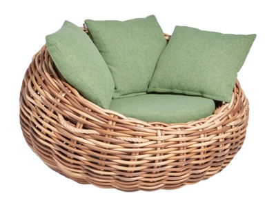 Loungestoel Applebee Cocoon Lounge Chair 130 Mocca Cream