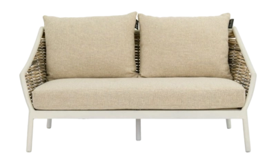 Loungebank Applebee Milou Sofa 145 Aluminium Biculair Weaving Oyster Golden Sand