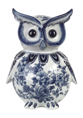 Spaarpot POLSPOTTEN Piggy Bank Owl Blue
