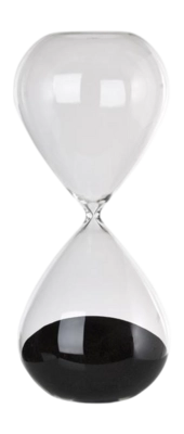 Ornament POLSPOTTEN Sandglass Ball Black L