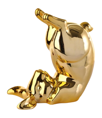 Spaarpot POLSPOTTEN Moneybox Bunny Bum Gold