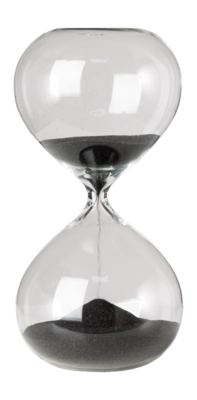 Ornament POLSPOTTEN Sandglass Ball Black S