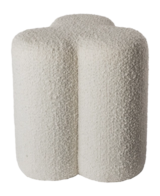 Stool POLSPOTTEN Clover Boucle Ecru