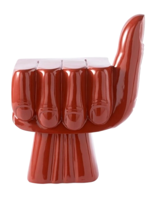 Stoel POLSPOTTEN Chair Fist Coral Red
