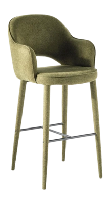 Barkruk POLSPOTTEN Arms Cosy Fabric Olive Green