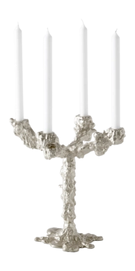 Kandelaar POLSPOTTEN Drip 4-Arms Silver