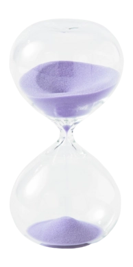 Zandloper POLSPOTTEN Ball Lilac S