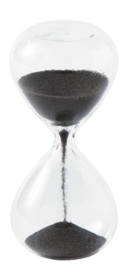 Ornament POLSPOTTEN Sandglass Ball Black XXS