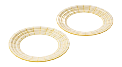 Plate POLSPOTTEN Digi Yellow S (Set of 2)