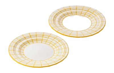 Plate POLSPOTTEN Digi Yellow L (Set of 2)