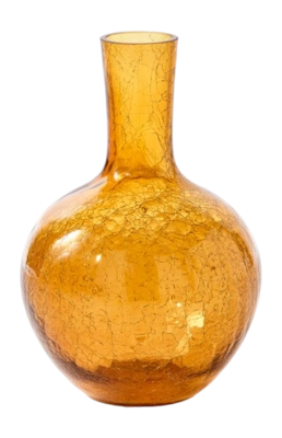 Vaas POLSPOTTEN Ball Body Crackled Glass Yellow S