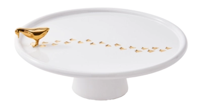 Serveerbord POLSPOTTEN Plate Walking Duck Gold