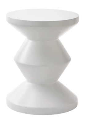 Bijzettafel POLSPOTTEN Zig Zag White