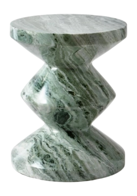 Bijzettafel POLSPOTTEN Zig Zag Marble Dark Green