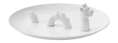 Plate POLSPOTTEN Dragon White