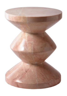 Bijzettafel POLSPOTTEN Zig Zag Marble Light Pink