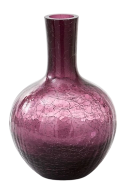 Vaas POLSPOTTEN Ball Body Crackled Glass Dark Purple S