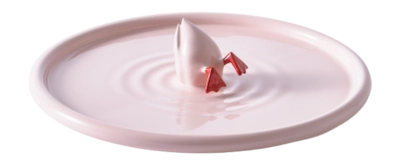 Plate POLSPOTTEN Plate Diving Duck Light Pink Ø40