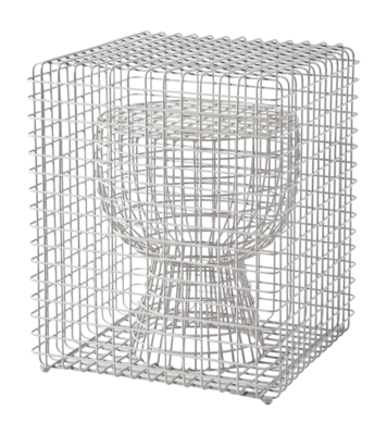 Kruk POLSPOTTEN Tip Tap Wire Stool Silver
