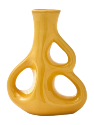 Vase POLSPOTTEN Three Ears Yellow S