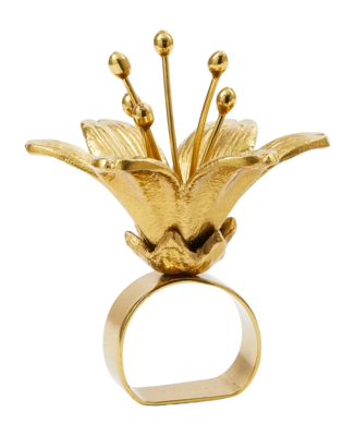 Anello portatovagliolo POLSPOTTEN Lilly, Set da 2, Giallo Oro