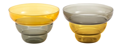 Snack Bowl / Dish POLSPOTTEN Mizu Kiri Yellow (Set of 2)